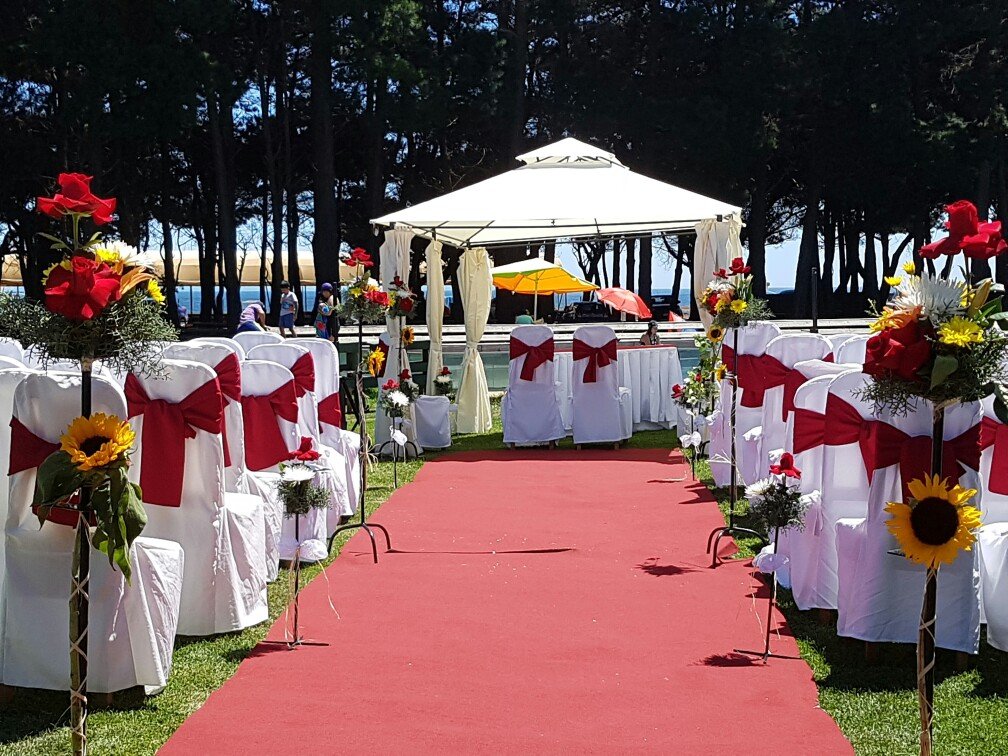 Ceremonia montada al aire libre en Costamar
